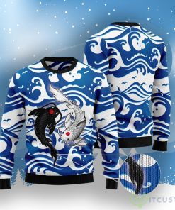 Koi Yin Yang Ugly Christmas Sweater Product Photo 2