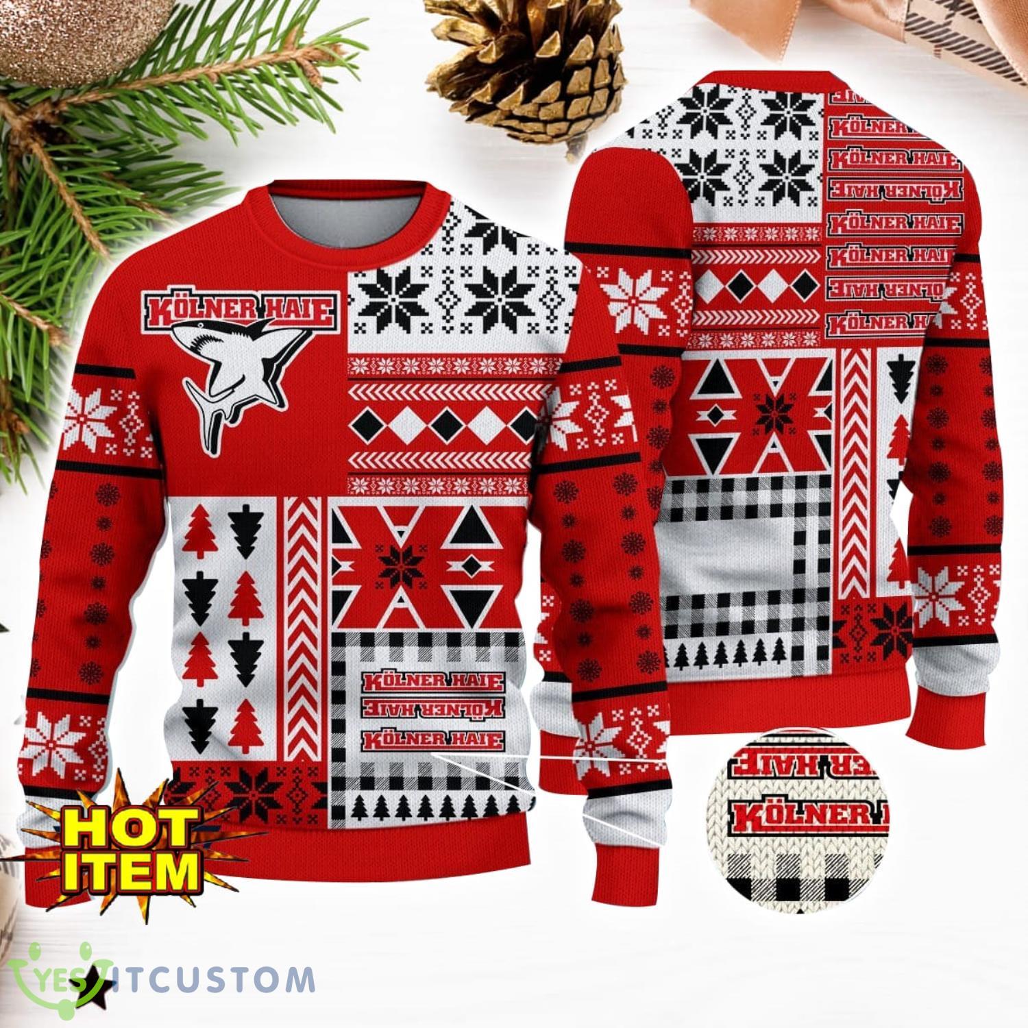 Kolner Haie 3D Ugly Christmas Sweater Snowflake Pattern Christmas Holiday Gift For Men And Women 7 Kolner Haie 3D Ugly Christmas Sweater Snowflake Pattern Christmas Holiday Gift For Men And Women Product Photo 1