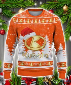 Kubota Logo Wearing Santa Hat Christmas Gift Ugly Christmas Sweater For Men And Women Gift Product Photo 2