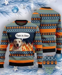 Labrador Retriever Fire Ugly Christmas Sweater 5 Labrador Retriever Fire Ugly Christmas Sweater Product Photo 3