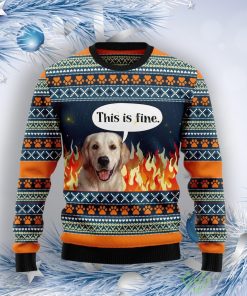 Labrador Retriever Fire Ugly Christmas Sweater Product Photo 1