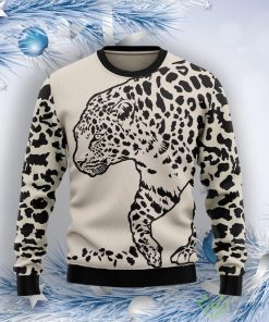 Leopard Pattern Ugly Christmas Sweater Product Photo 1