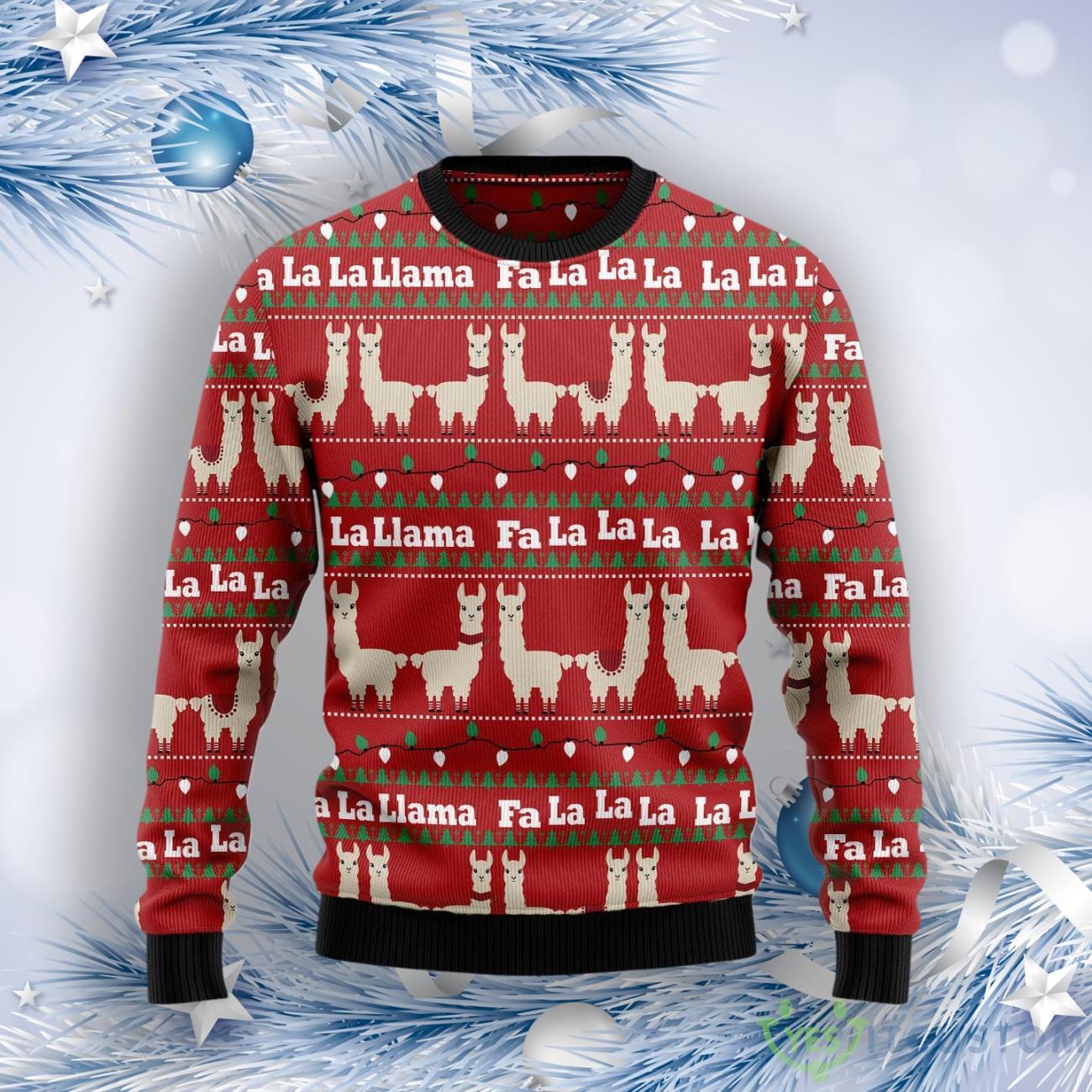 Llama Lalala Ugly Christmas Sweater 7 Llama Lalala Ugly Christmas Sweater Product Photo 1
