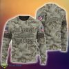 Los Angeles Chargers NFL Camo 3D Sweater Veteran Gift Holidays Ugly For Christmas - Los Angeles Chargers NFL Camo 3D Sweater Veteran Gift For Men And Women Christmas