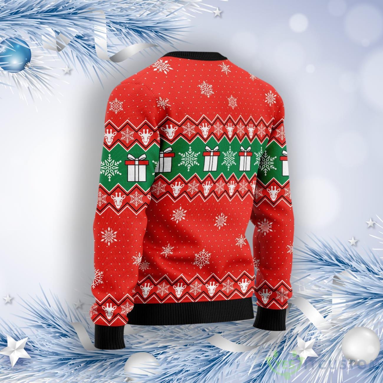 Lovely Giraffe Ugly Christmas Sweater 8 Lovely Giraffe Ugly Christmas Sweater Product Photo 2