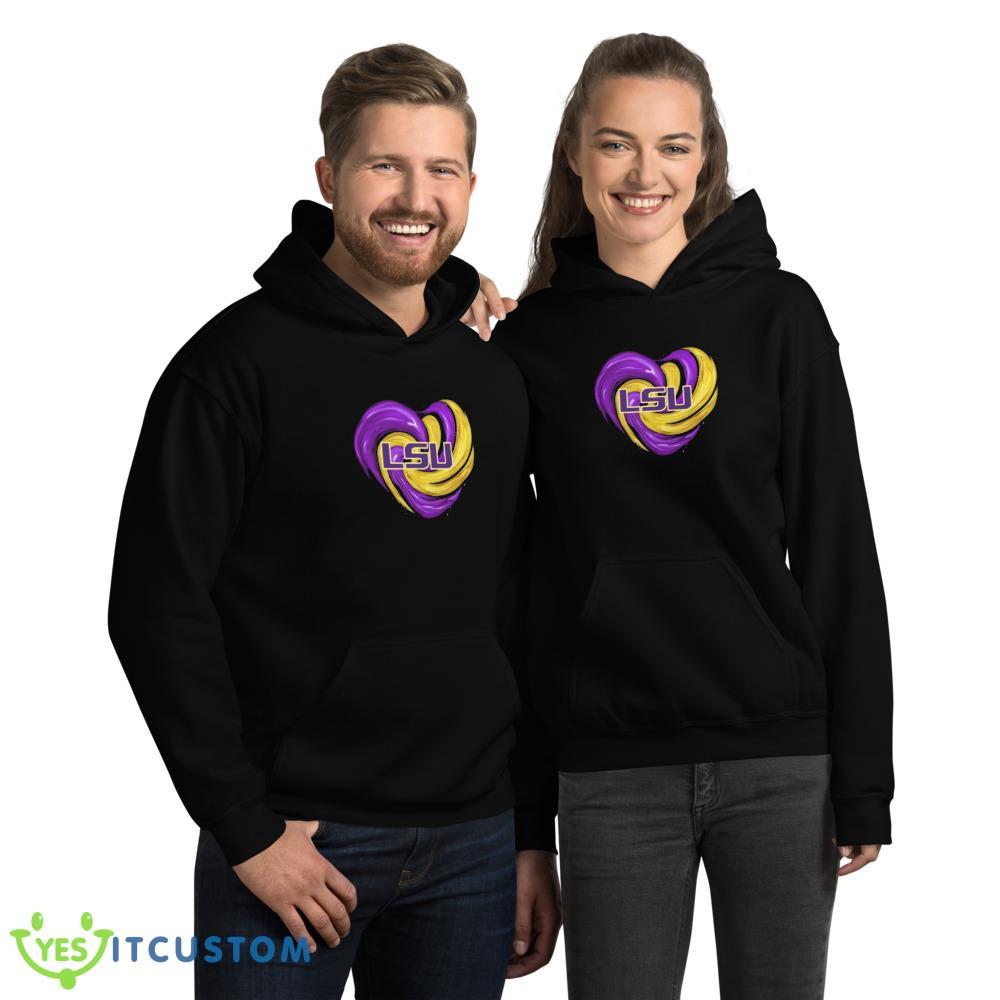 LSU Tigers Tornado Heart T Shirt, Christmas Sweatshirt 2 LSU Tigers Tornado Heart T Shirt, Christmas Sweatshirt - 18500 Unisex Heavy Blend Hooded Sweatshirt