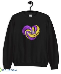LSU Tigers Tornado Heart T Shirt, Christmas Sweatshirt - 18000 Unisex Heavy Blend Crewneck Sweatshirt