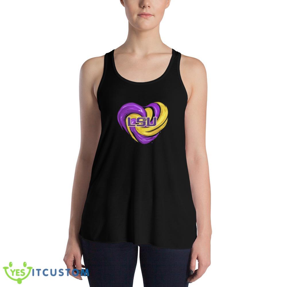 LSU Tigers Tornado Heart T Shirt, Christmas Sweatshirt 4 LSU Tigers Tornado Heart T Shirt, Christmas Sweatshirt - 8800 Women's Flowy Racerback Tank