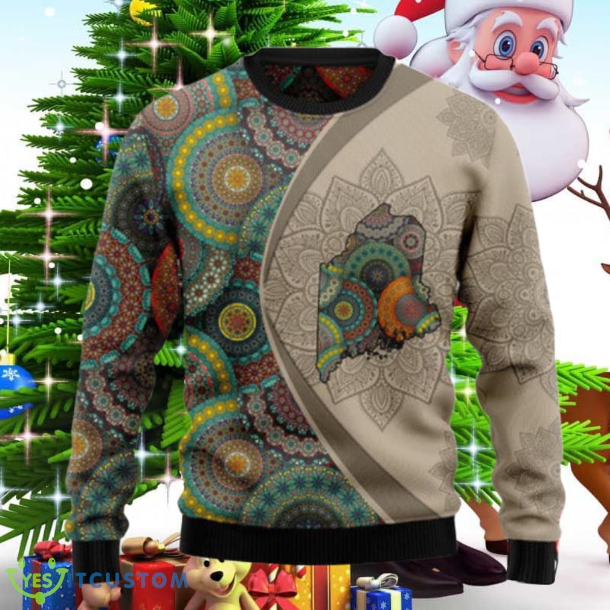 Maine Mandala Ugly Christmas Sweaters Special Gift For Men And Women 3 Maine Mandala Ugly Christmas Sweaters Special Gift For Men And Women Product Photo 1
