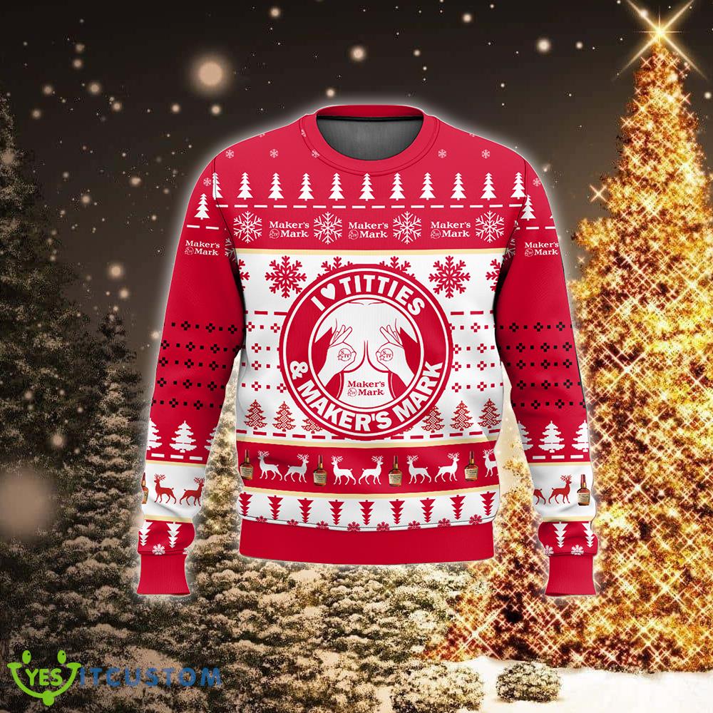 Maker’s Mark Titties Funny Pullover Ugly Sweater AOP Pullover For Christmas 6 Maker’s Mark Titties Funny Pullover Ugly Sweater AOP Pullover For Christmas - Maker’s Mark Titties Funny Ugly Christmas Sweater For Men And Women Photo 2