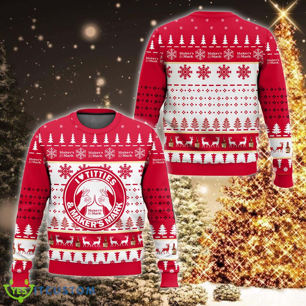 Maker’s Mark Titties Funny Pullover Ugly Sweater AOP Pullover For Christmas 5 Maker’s Mark Titties Funny Pullover Ugly Sweater AOP Pullover For Christmas - Maker’s Mark Titties Funny Ugly Christmas Sweater For Men And Women Photo 1