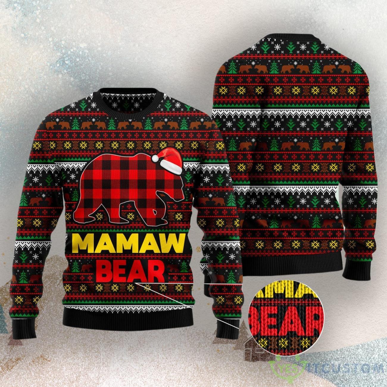 Mamaw Bear Ugly Christmas Sweater 3 Mamaw Bear Ugly Christmas Sweater Product Photo 3