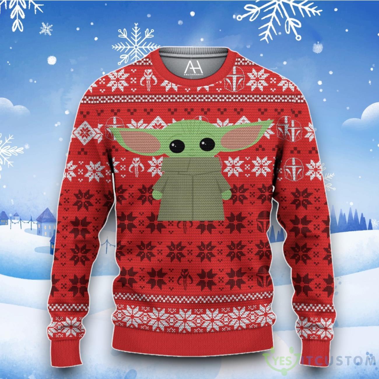 Mandalorian Christmas Ugly Sweater Great Gift For You 3 Mandalorian Christmas Ugly Sweater Great Gift For You Product Photo 1