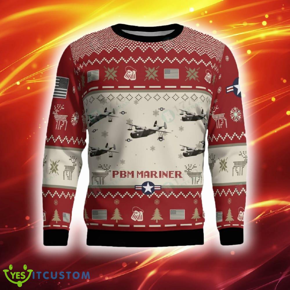 Martin PBM Mariner Aircraft Ugly Sweater Red Hot Trending 2023 Gift For Veteran Christmas 5 Martin PBM Mariner Aircraft Ugly Sweater Red Hot Trending 2023 Gift For Veteran Christmas - Martin PBM Mariner Aircraft Ugly Sweater Red Photo 2