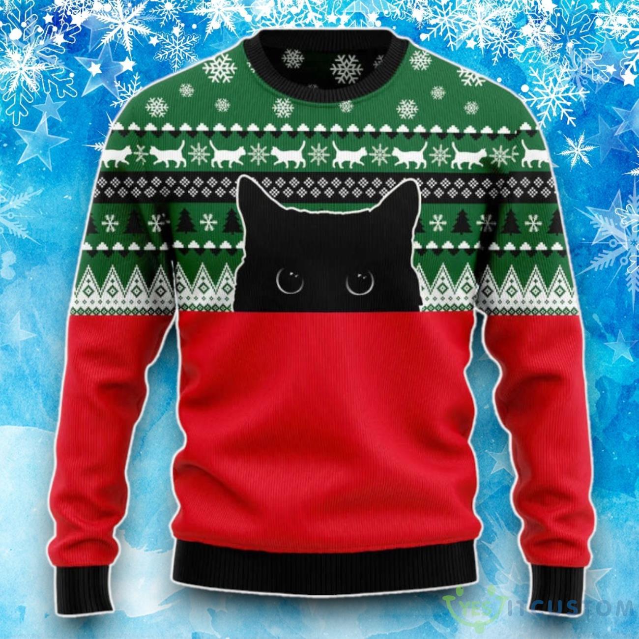 Meow Meow Black Cat Ugly Christmas Sweater, Gift For Christmas 2023 3 Meow Meow Black Cat Ugly Christmas Sweater, Gift For Christmas 2023 Product Photo 1