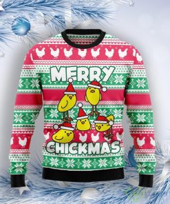 Merry Chickmas Ugly Christmas Sweater Product Photo 1