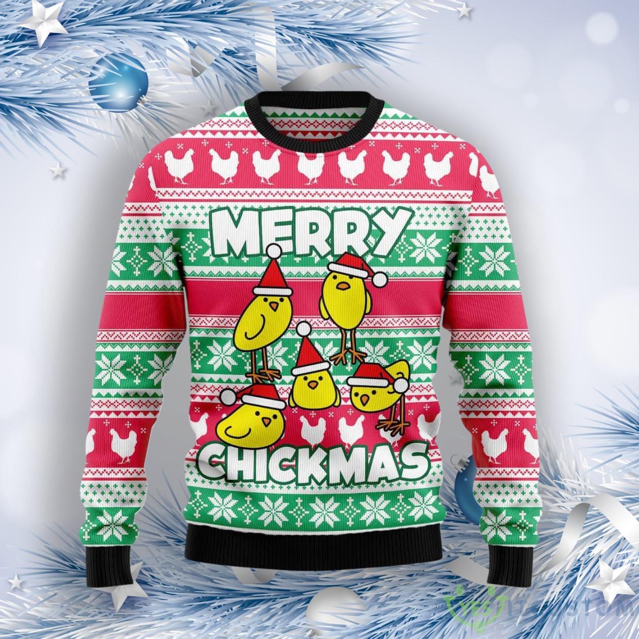 Merry Chickmas Ugly Christmas Sweater 5 Merry Chickmas Ugly Christmas Sweater Product Photo 1