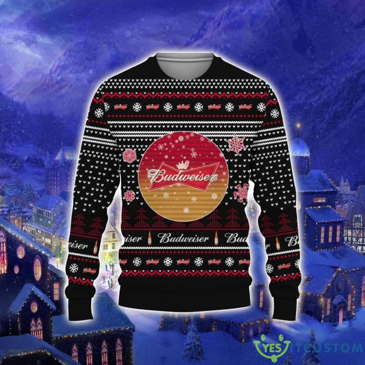 Merry Christmas American Budweiser Beers3D Sweater Men And Women Gift For Christmas 3 Merry Christmas American Budweiser Beers3D Sweater Men And Women Gift For Christmas Product Photo 1