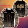 Miami Dolphins Custom Name NFL Hunting Camo 3D Sweater Veteran Gift Holidays Ugly For Christmas - Miami Dolphins Custom Name NFL Hunting Camo 3D Sweater Veteran Gift For Men And Women Christmas