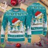 Miami Dolphins Logo Golden Fans Santa Hat Tree Knitted Xmas Sweater - Miami Dolphins Logo Golden Fans Santa Hat Tree Knitted Xmas Sweater
