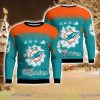 Miami Dolphins Santa sleigh driving reindeer Pattern Ugly Christmas Sweater Cute Christmas Gift Product Photo 1