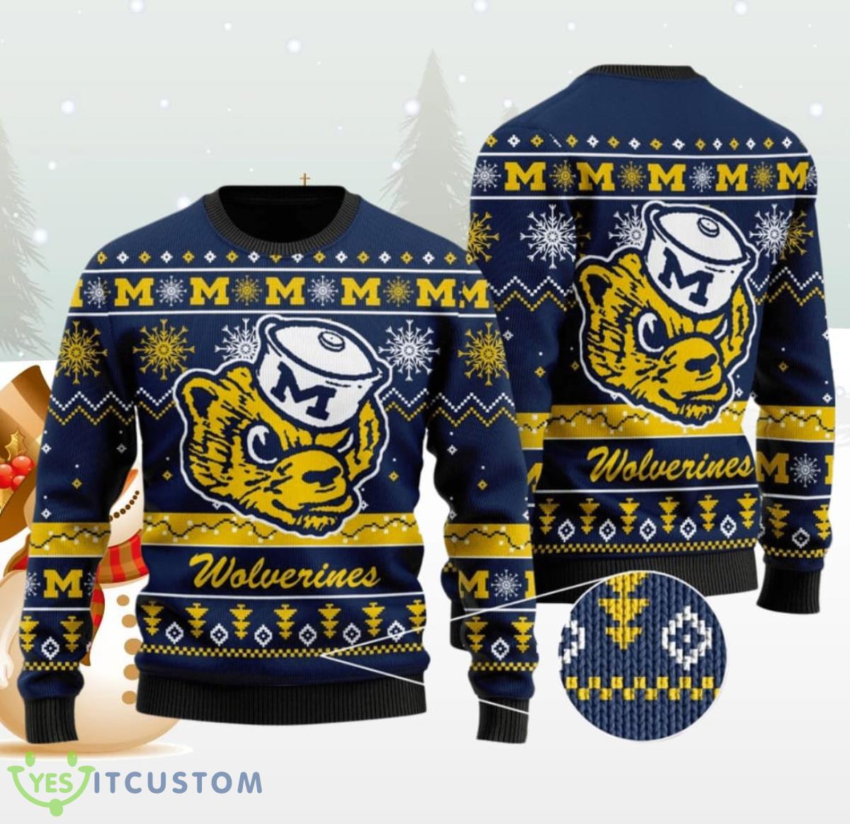 Michigan Wolverines Special Christmas Ugly Sweater Best Gift Design Holiday Edition 3 Michigan Wolverines Special Christmas Ugly Sweater Best Gift Design Holiday Edition Product Photo 1