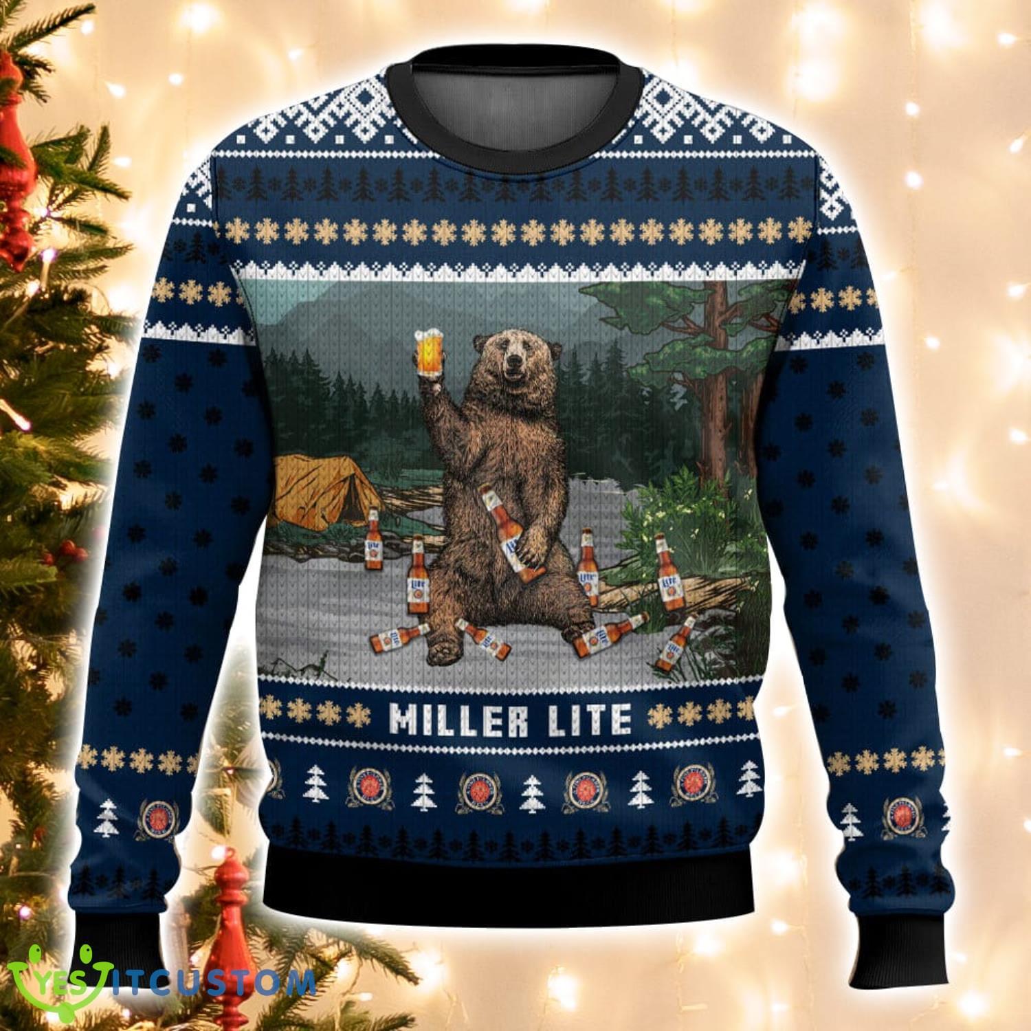Miller Lite Bear Ugly Christmas Sweater Xmas Christmas Gift 5 Miller Lite Bear Ugly Christmas Sweater Xmas Christmas Gift Product Photo 1