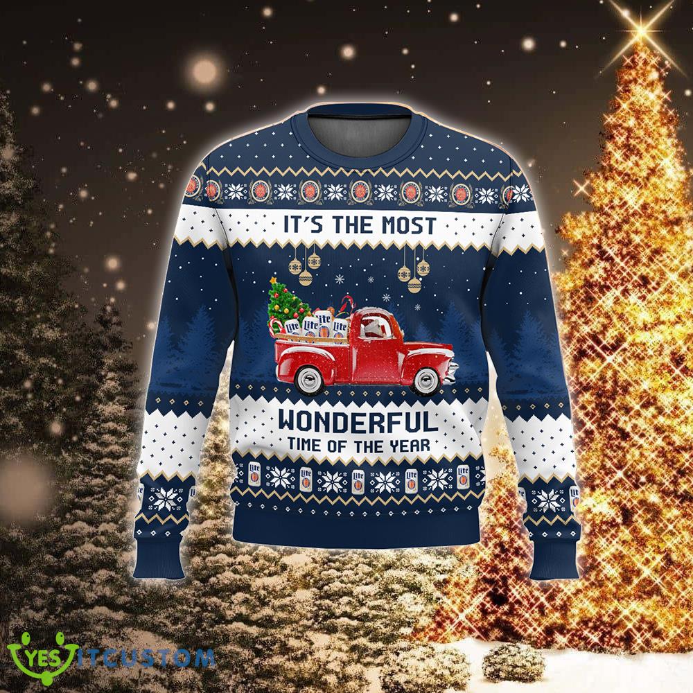 Miller Lite It’s The Most Wonderful Time For A Beer Outfit Ugly Christmas Sweater For Men And Women 6 Miller Lite It’s The Most Wonderful Time For A Beer Outfit Ugly Christmas Sweater For Men And Women - Miller Lite It’s The Most Wonderful Time For A Beer Ugly Christmas Sweater For Men And Women Photo 2