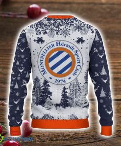 Montpellier HSC 3D Sweater Pine Trees Pattern Ugly Christmas Sweater For Big Fans Product Photo 3