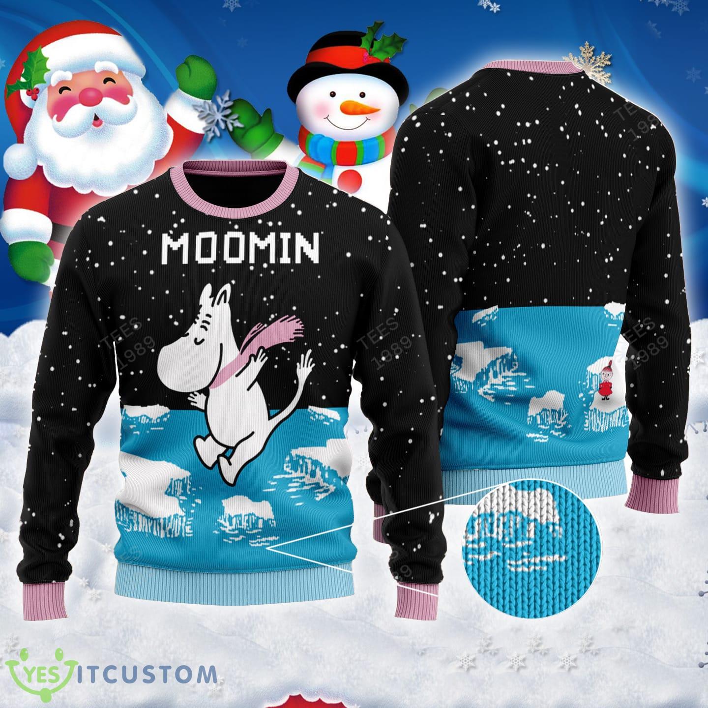 Moomins Winter Knitted 3D Sweater Christmas 3 Moomins Winter Knitted 3D Sweater Christmas - Moomins Winter Knitted 3D Sweater Christmas