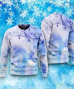 Music Watercolor Music Notes Ugly Christmas Sweater Product Photo 1