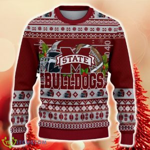NCAA Mississippi State Bulldogs Christmas Ugly Sweater Custom Number And Name Gift For Fans Holidays - NCAA Mississippi State Bulldogs Christmas Ugly Sweater_2
