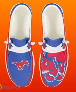 NCAA SMU Mustangs Custom Name Loafer Shoes Best Gift Product Photo 2