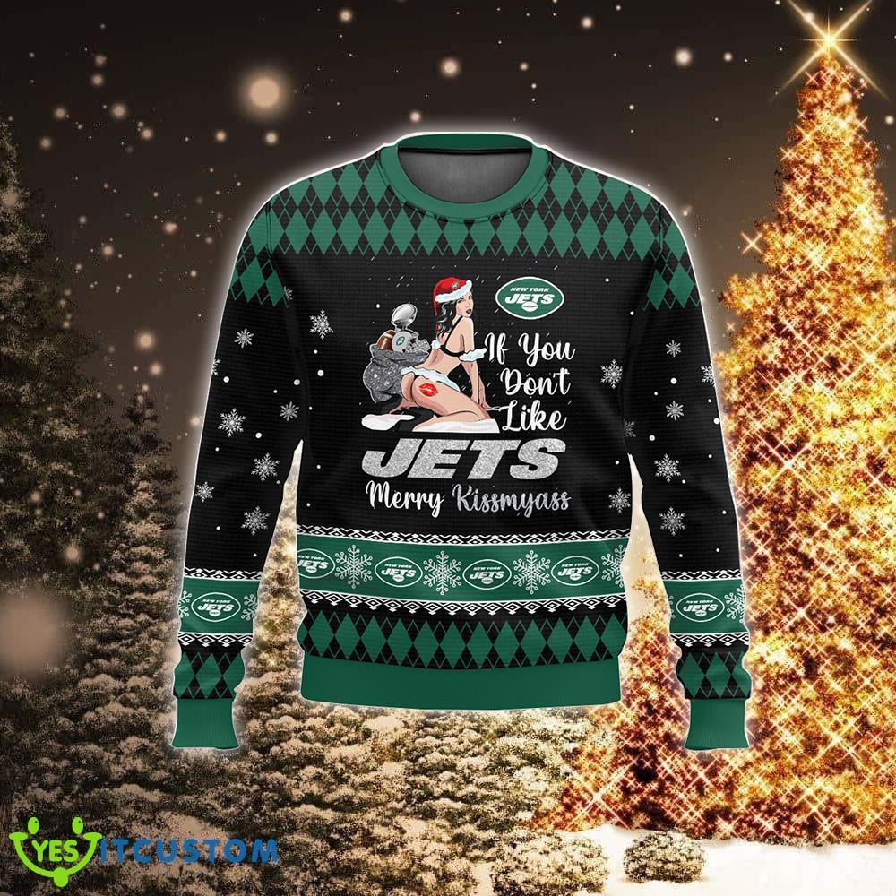 New York Jets Kissmyass Tradition Ugly 3D Sweater Tradition For Christmas 6 New York Jets Kissmyass Tradition Ugly 3D Sweater Tradition For Christmas - New York Jets Kissmyass Ugly Christmas Sweater For Men And Women Photo 2