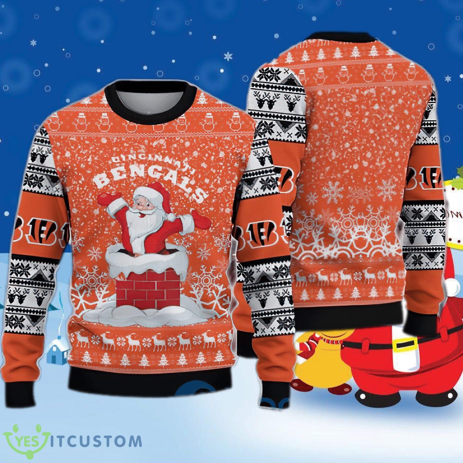NFL Cincinnati Bengals Santa Funny Gifting Ugly Xmas 3D Sweater For Men And Women 3 NFL Cincinnati Bengals Santa Funny Gifting Ugly Xmas 3D Sweater For Men And Women - NFL Cincinnati Bengals Santa Funny Gifting Ugly Xmas 3D Sweater For Men And Women