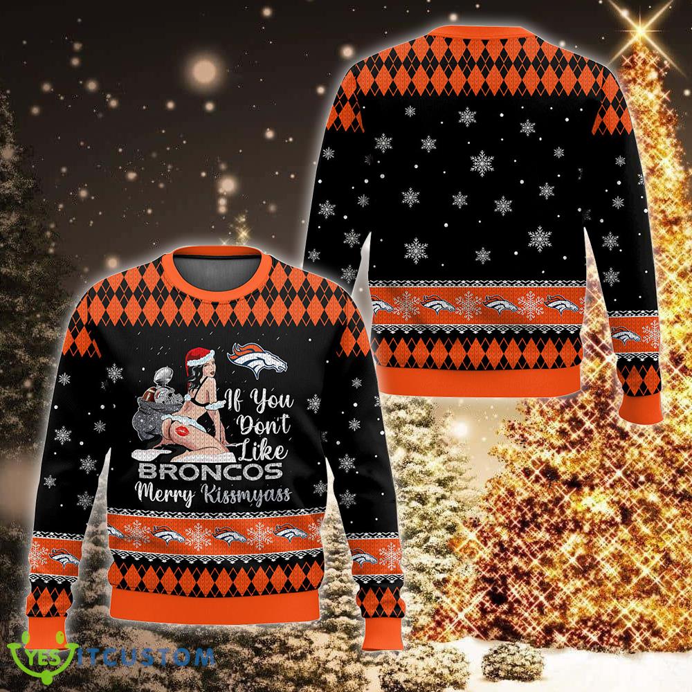 NFL Denver Broncos Kissmyass Clothing Ugly 3D Sweater Clothing For Christmas 5 NFL Denver Broncos Kissmyass Clothing Ugly 3D Sweater Clothing For Christmas - NFL Denver Broncos Kissmyass Ugly Christmas Sweater For Men And Women Photo 1