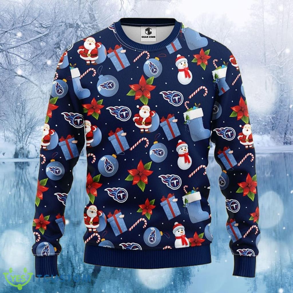 NFL Tennessee Titans Santa Claus Snowman Christmas Ugly Sweater Gift For Awesome Sweater 3D For Fans 3 NFL Tennessee Titans Santa Claus Snowman Christmas Ugly Sweater Gift For Awesome Sweater 3D For Fans Product Photo 1