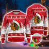 NHL Chicago Blackhawks Logo Wearing Santa Hat Ugly Christmas Sweater For Men And Women Gift Product Photo 1