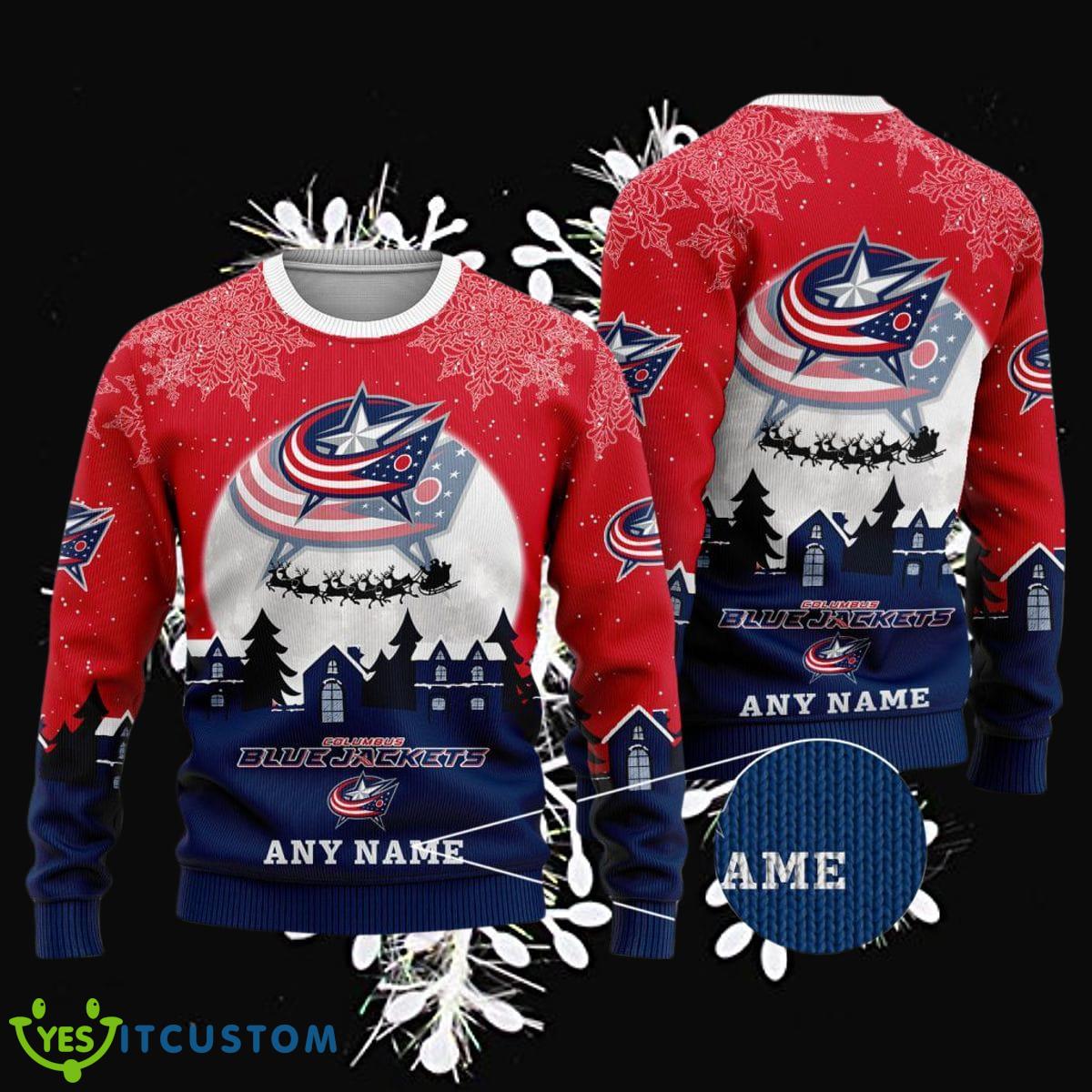 NHL Columbus Blue Jackets Special Custom Christmas Ugly Sweater Christmas Impressive Gift For Men And Women 3 NHL Columbus Blue Jackets Special Custom Christmas Ugly Sweater Christmas Impressive Gift For Men And Women Product Photo 1