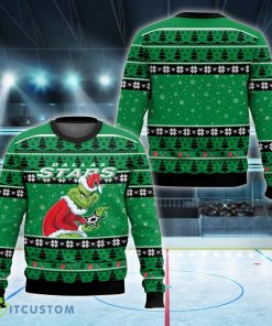 NHL Dallas Stars Grinch Logo New Ugly Christmas 3D Sweater For Men And Women - NHL Dallas Stars Grinch New Style 2023 Ugly Christmas Sweater For Men And Women Photo 1
