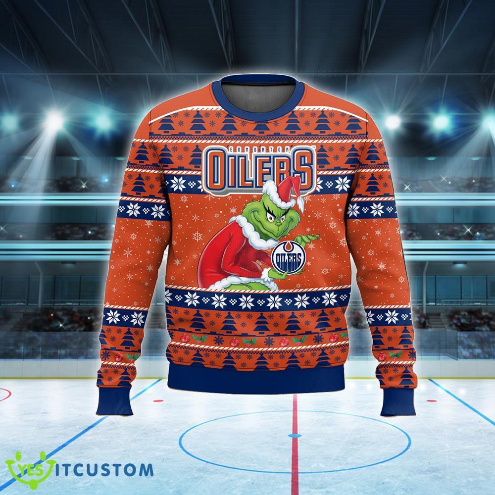 NHL Edmonton Oilers Grinch Logo New Ugly Xmas Sweater For Men And Women