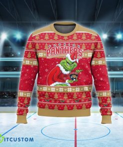 NHL Florida Panthers Grinch Logo New Ugly Christmas 3D Sweater For Men And Women 3 NHL Florida Panthers Grinch Logo New Ugly Christmas 3D Sweater For Men And Women - NHL Florida Panthers Grinch New Style 2023 Ugly Christmas Sweater For Men And Women Photo 2