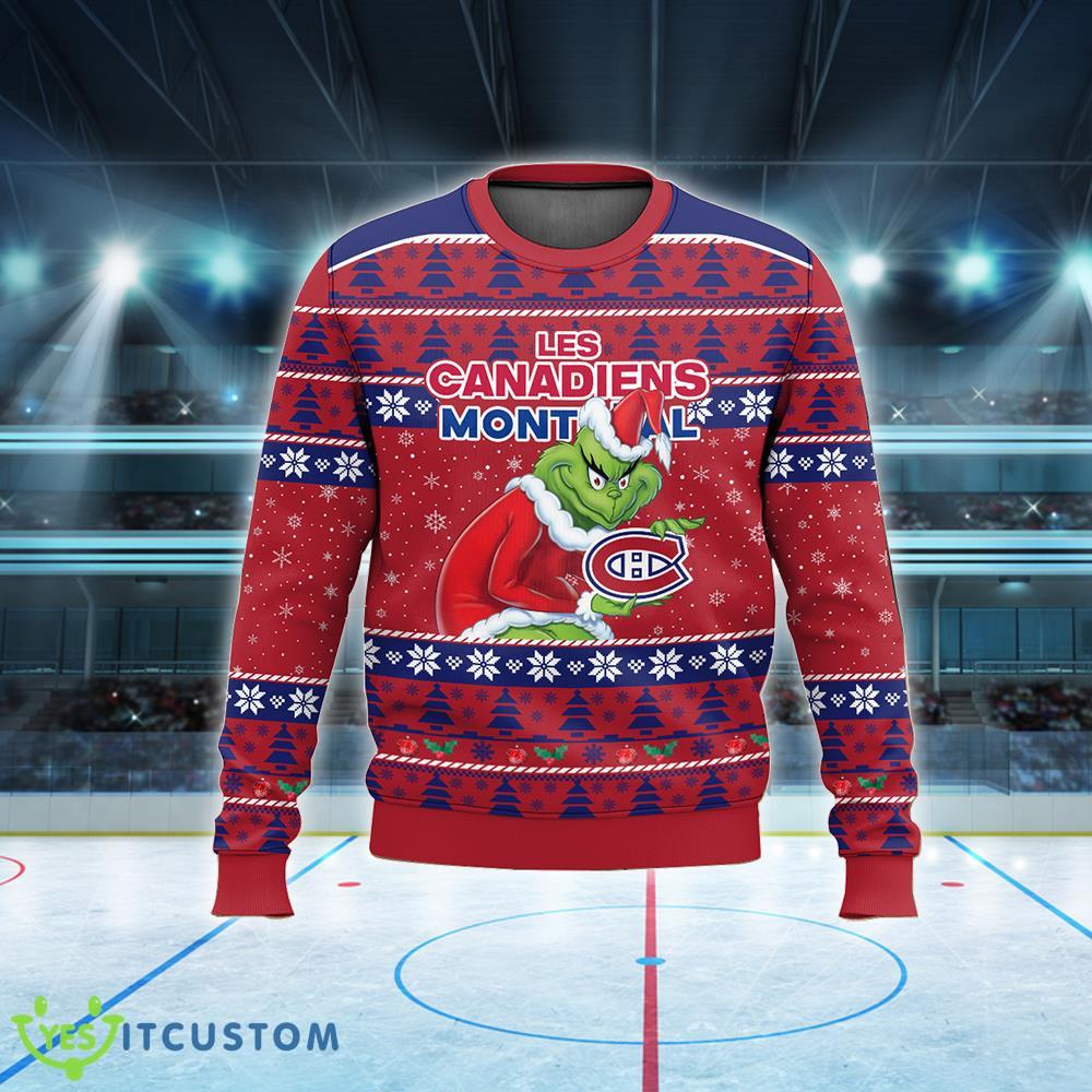 NHL Montreal Canadiens Grinch Logo New Ugly Christmas 3D Sweater For Men And Women 6 NHL Montreal Canadiens Grinch Logo New Ugly Christmas 3D Sweater For Men And Women - NHL Montreal Canadiens Grinch New Style 2023 Ugly Christmas Sweater For Men And Women Photo 2