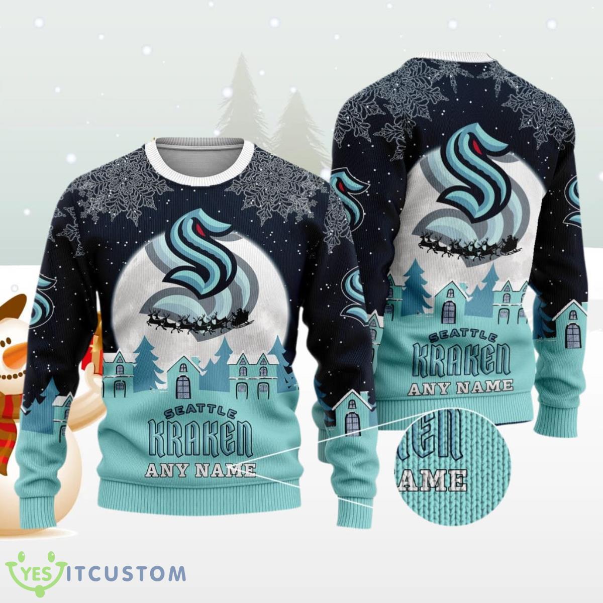 NHL Seattle Kraken Special Christmas Ugly Sweater Best Gift Design 3 NHL Seattle Kraken Special Christmas Ugly Sweater Best Gift Design Product Photo 1