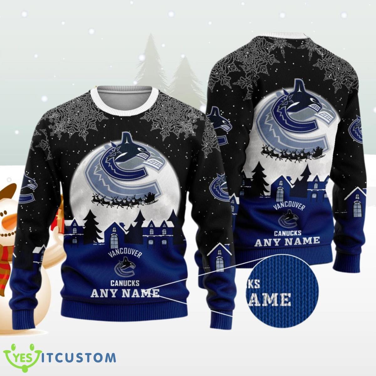 NHL Vancouver Canucks Special Christmas Ugly Sweater Best Gift Design 3 NHL Vancouver Canucks Special Christmas Ugly Sweater Best Gift Design Product Photo 1