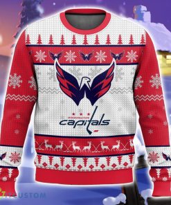 NHL Washington Capitals 3D Christmas Sweater Ugly Christmas Sweater Christmas Gift Ideas Product Photo 1