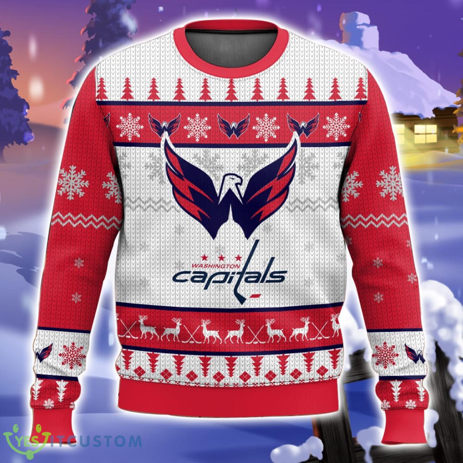 NHL Washington Capitals 3D Christmas Sweater Ugly Christmas Sweater Christmas Gift Ideas 5 NHL Washington Capitals 3D Christmas Sweater Ugly Christmas Sweater Christmas Gift Ideas Product Photo 1