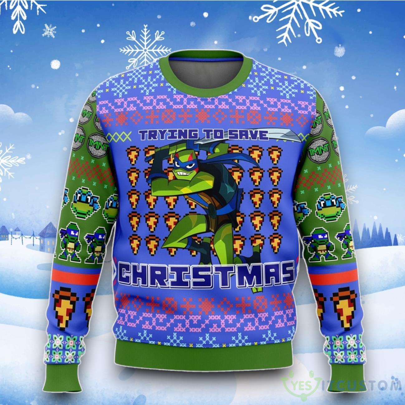 Ninja Turtle Christmas Ugly Sweater Great Gift For You 3 Ninja Turtle Christmas Ugly Sweater Great Gift For You Product Photo 1