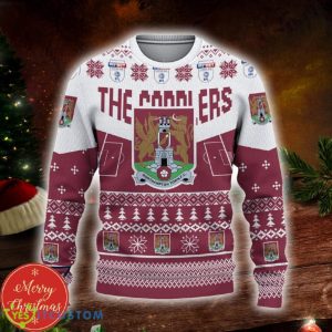 Northampton Town FC Custom Name 3D Sweater Funny Gift For Men And Women Fans Christmas - Northampton Town FC 3D Sweater Christmas Personalized_2
