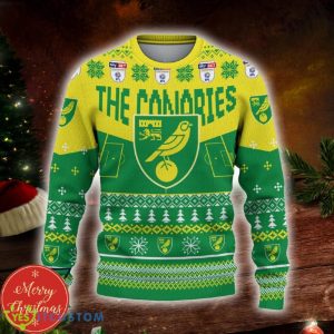 Norwich City Custom Name 3D Sweater Funny Gift For Men And Women Fans Christmas - Norwich City 3D Sweater Christmas Personalized_2